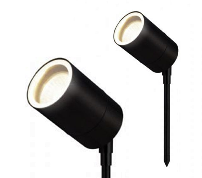 Leto GU10 Spike Light Black / Stainless Steel – reedselectricalsupplies