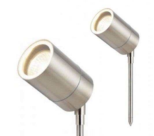 Leto GU10 Spike Light Black / Stainless Steel