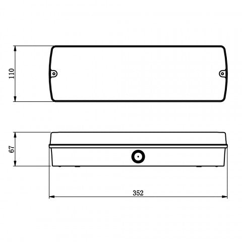 Emergency Slim Bulkhead 3 Hour Maintained/Non-Maintained (4W)