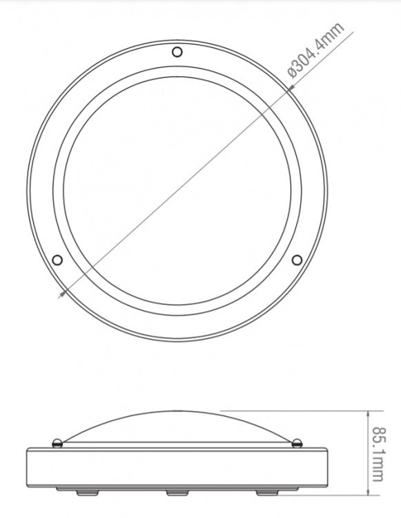 Portico LED satin Nickel IP44 9W Cool White