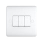 3 Gang Treble 10a Light Switch ST03W Soft Edge UEP
