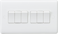 6 Gang 2 Way Light Switch - ST6GW Soft Edge UEP