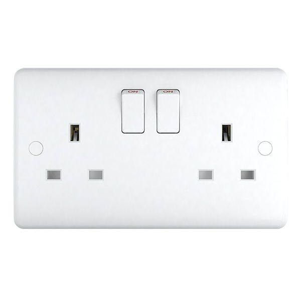 Double 2 Gang 13a Socket ST07W Soft Edge UEP