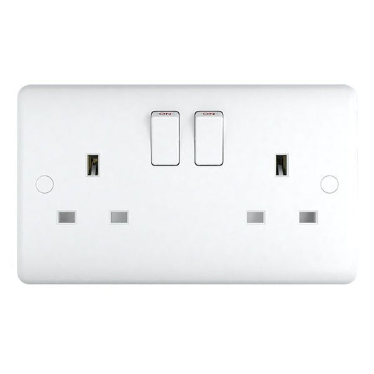 Double 2 Gang 13a Socket ST07W Soft Edge UEP