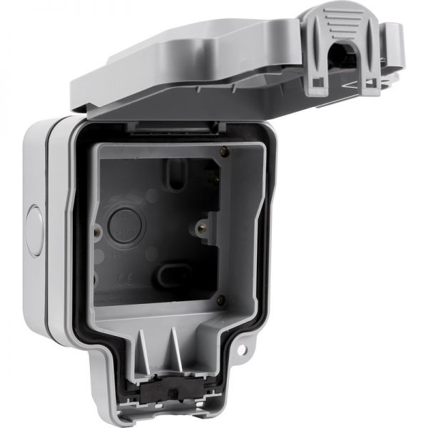 Outdoor Weather Proof IP66 Single Socket Size Empty Enclosure Grey ...