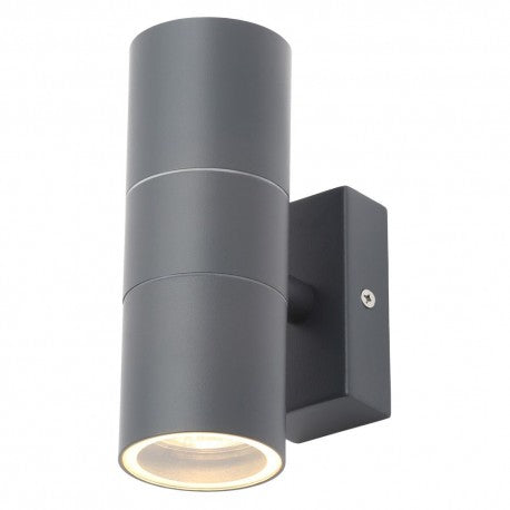 Leto GU10 Up / Down Wall Light IP44 Anthracite