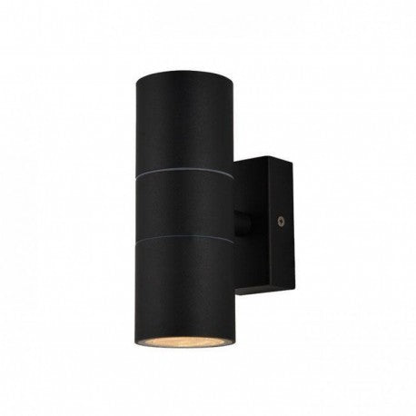 Leto GU10 Up / Down Wall Light IP44 Black