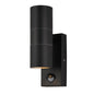 Leto GU10 Up / Down Wall Light PIR IP44 Black