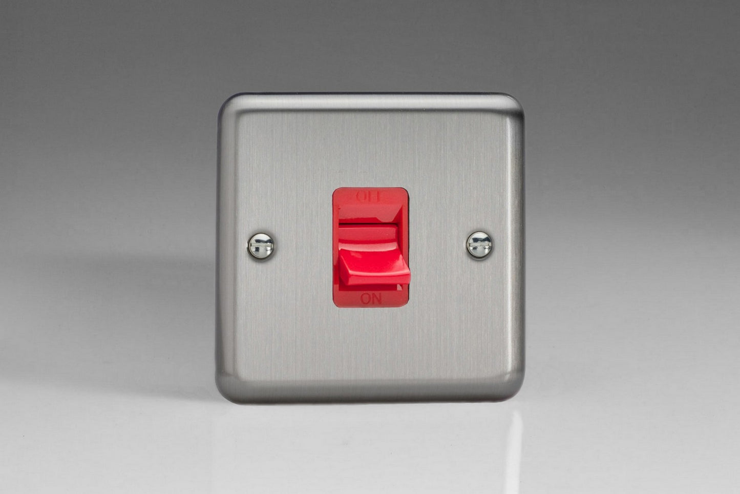 45Amp Single Cooker Switch 1Gang Matt Chrome Stainless Steel Varilight