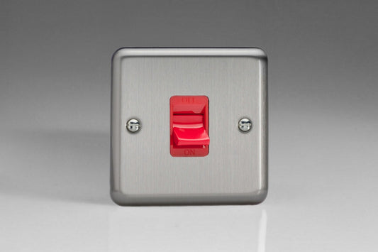 45Amp Single Cooker Switch 1Gang Matt Chrome Stainless Steel Varilight