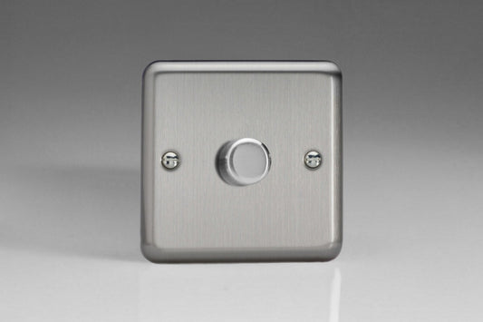 Single LED Dimmer Switch 1G 2W Matt Chrome Stainless Steel Varilight