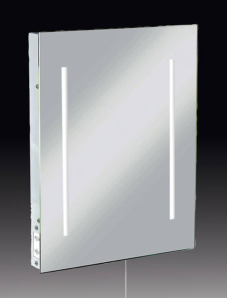 230V IP44 10W 500 x 390mm LED Mirror with Dual Shaver Socket